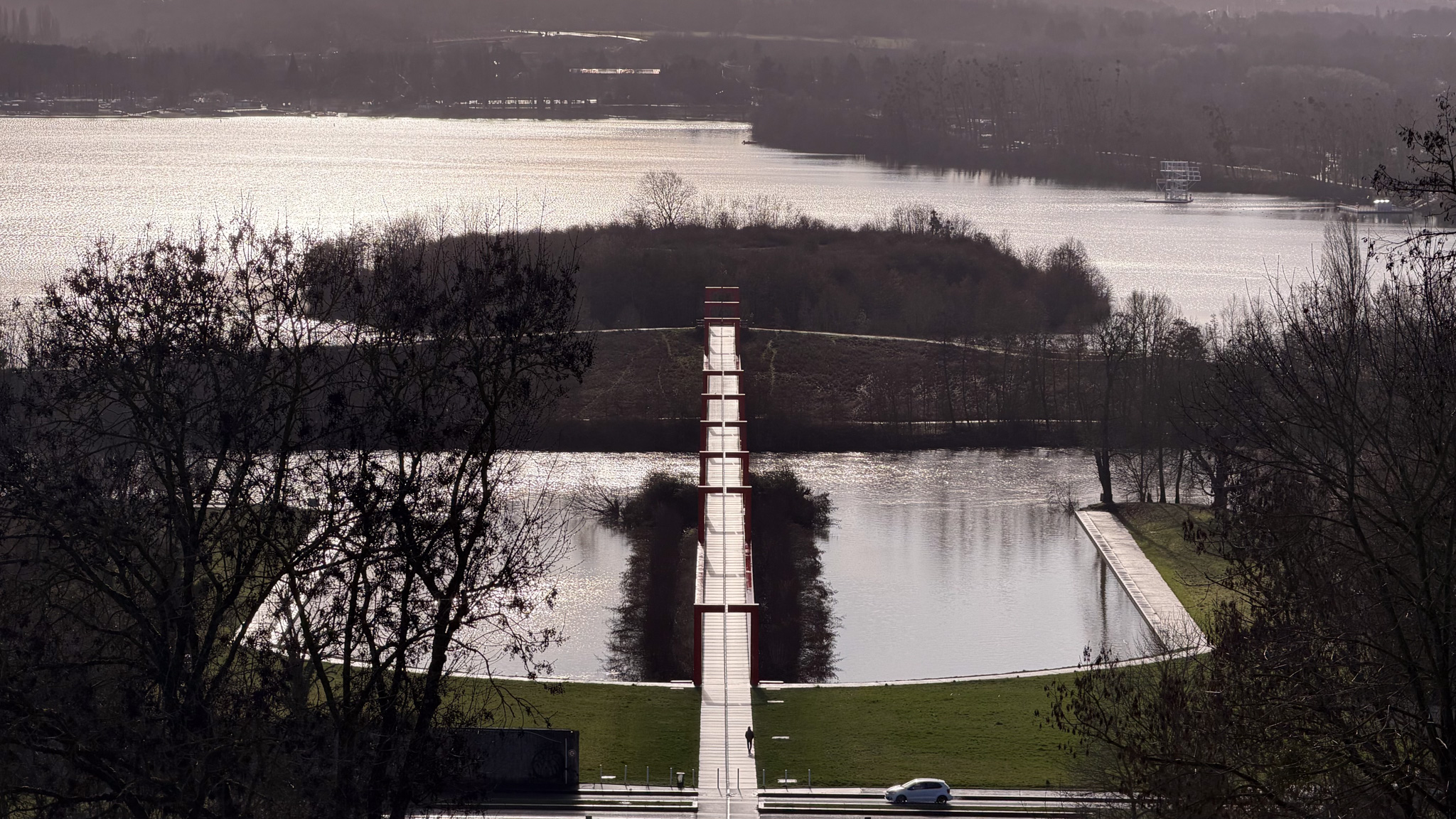 Célèbre pont rouge cergy st Christophe