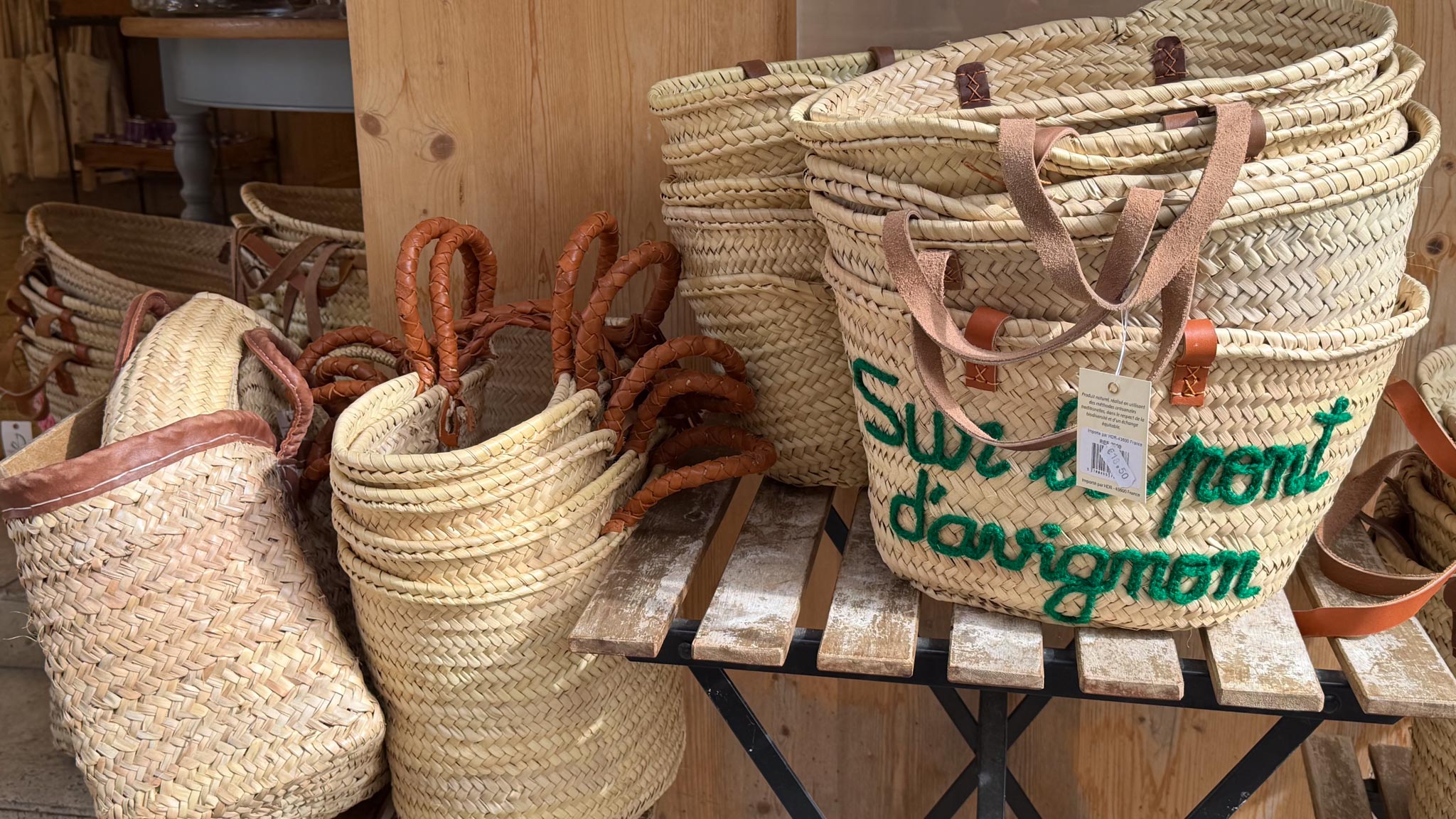 Sac en paille "Sur le pont d'Avignon"