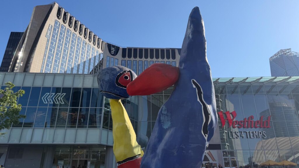 Giant colorful artistic statue