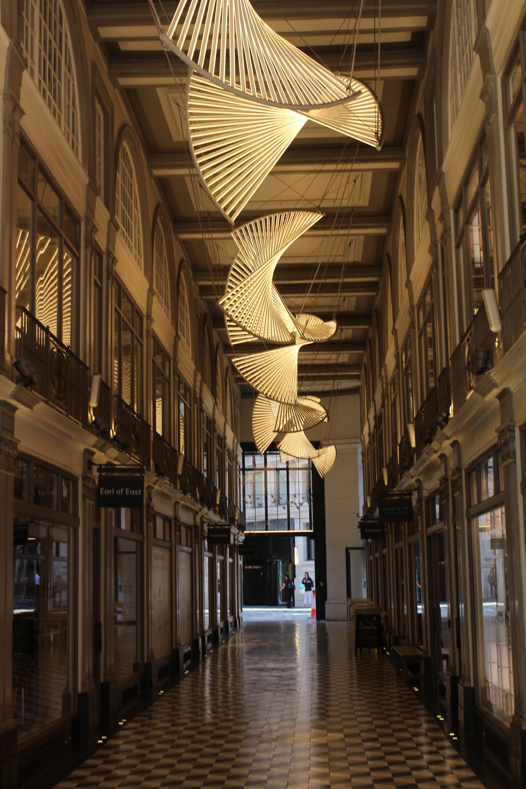a bright and luxurious covered passageway