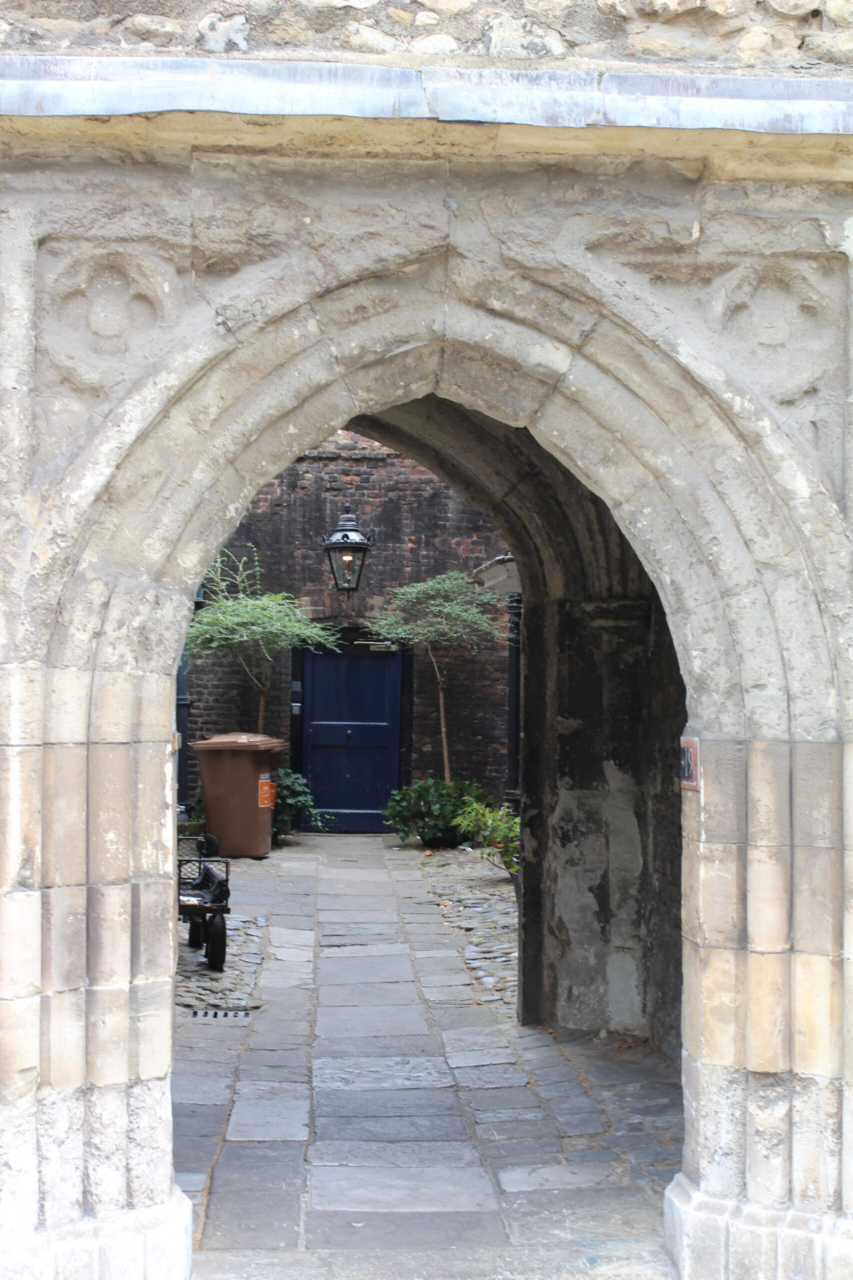 Gothic stone arch vault